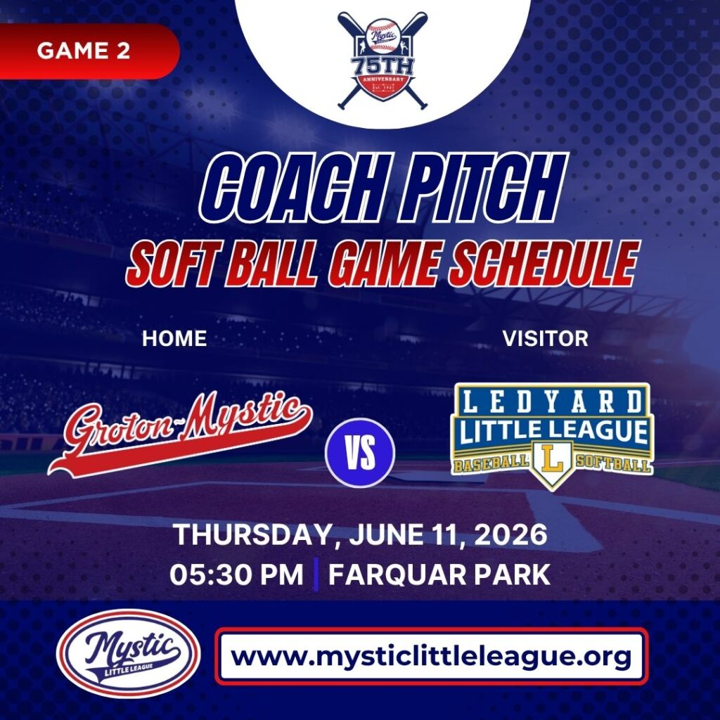 Coach Pitch Groton Mystic vs Ledyard Little League
