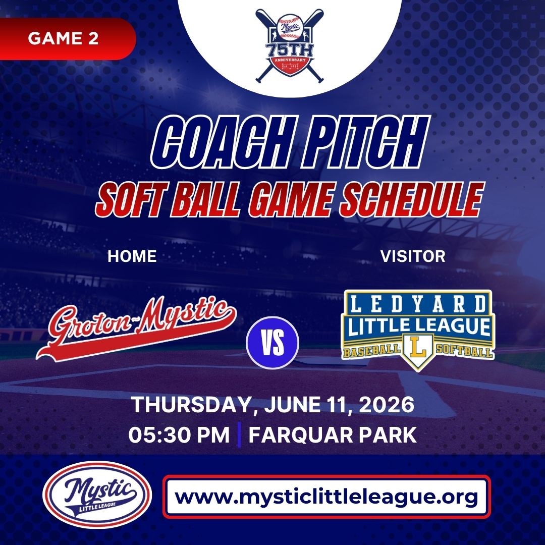 Coach Pitch Groton Mystic vs Ledyard Little League