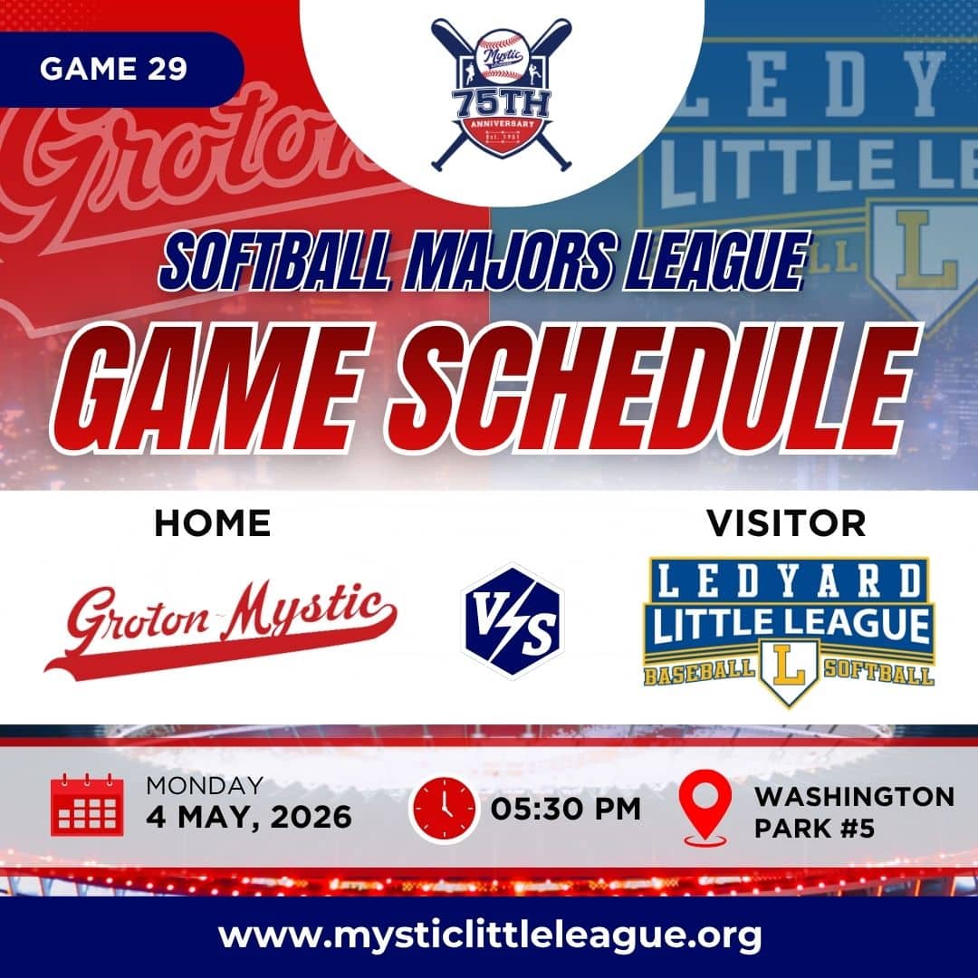 Majors Groton Mystic vs Ledyard Little League
