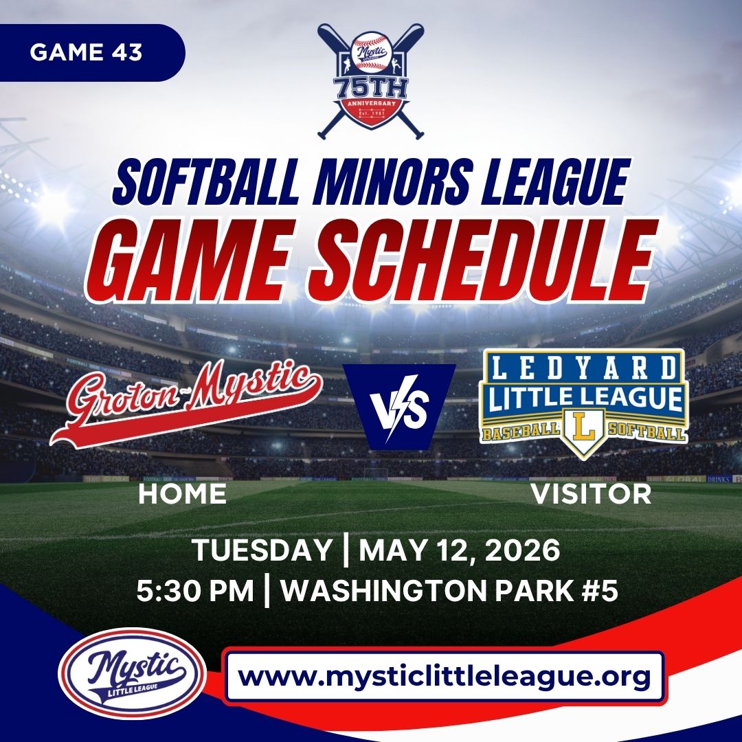 Minors Groton Mystic vs Ledyard Little League
