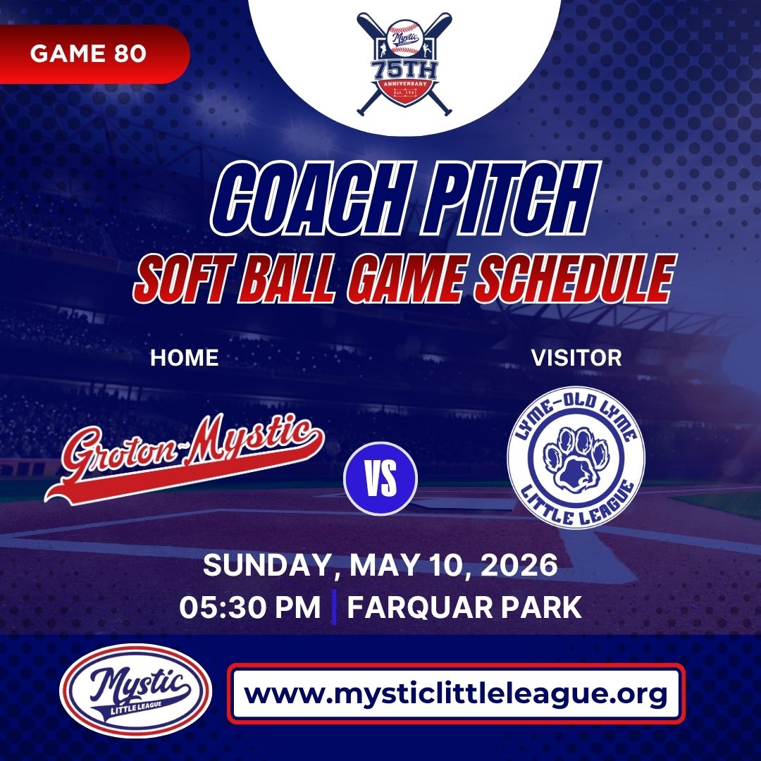 Coach Pitch Groton Mystic vs Lyme-Old Lyme Little League